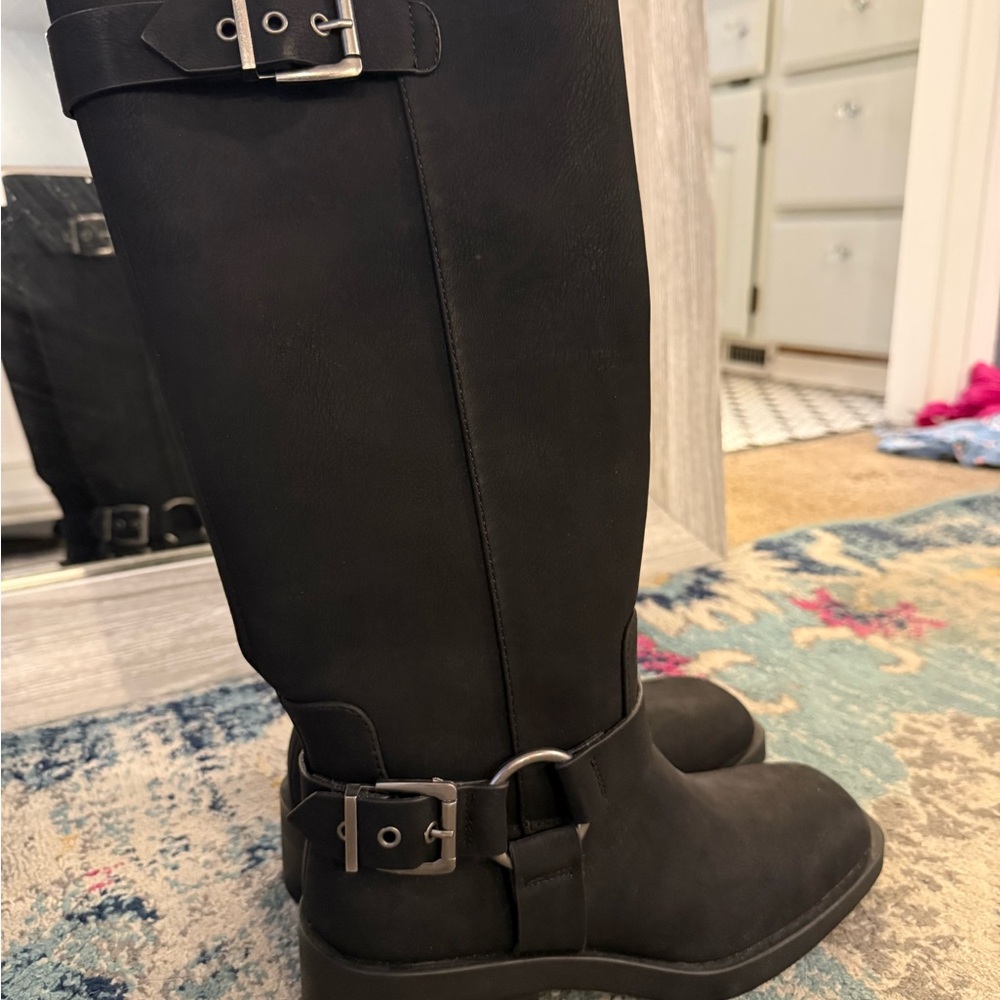 Lulu’s Black Women's Wide Calf Riding Boots